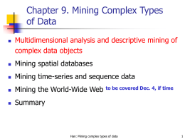 Mining Complex Types of Data Part1