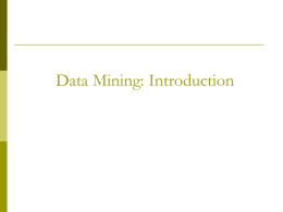 Data Mining: Introduction
