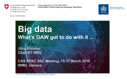 Klausen | Big data: What`s GAW got to do with it