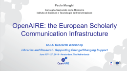 OpenAIRE: the European Scholarly Communication