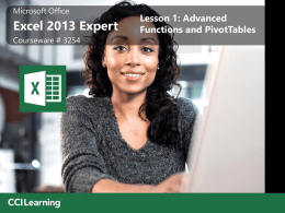 Excel 2013 Expert