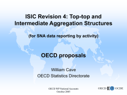 ISIC Revision 4: Top-top Structure for reporting data by