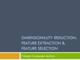 Presentation 2 - Dimentionality Reduction