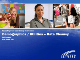 Demographics / Utilities - Data Cleanup