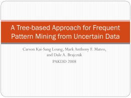 A Tree-based Approach for Frequent Pattern Mining from Uncertain