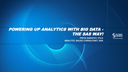 Powering up Analytics with Big data