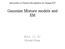Gaussian Mixture models and EM
