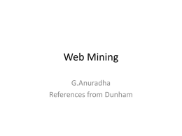 Web Mining - anuradhasrinivas