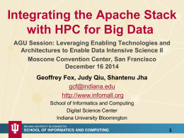 Integrating the Apache Stack with HPC for Big Data