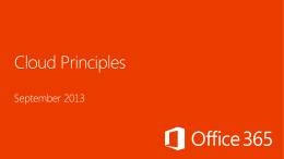 Office 365 Cloud Principles