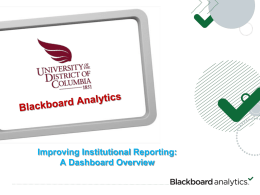 Blackboard Analytics Dashboard Overview Cabinet Presentation