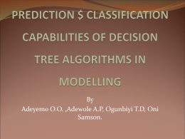 Predictions an classification capabilities Decision - ISKO