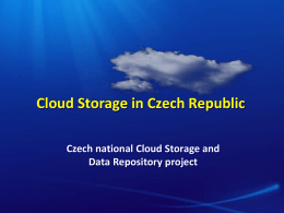 Cloud Storage in the Czech Republic