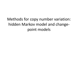 HMM and change-point model