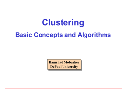 Basic Clustering Concepts & Algorithms