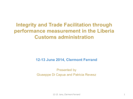 Integrity and trade facilitation through performance