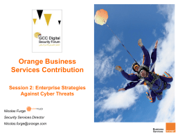 Orange Business Services Contribution Session 2: Enterprise