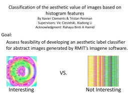 Classification of the aesthetic value of images based on histogram