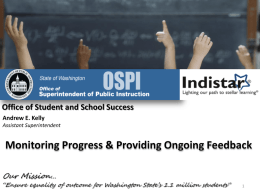 WA: Monitoring Progress and Providing Feedback