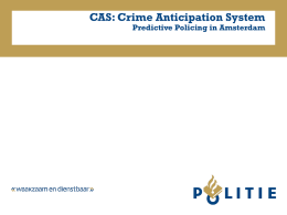Crime Anticipation System