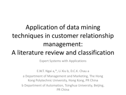 Application of data mining techniques in customer relationship