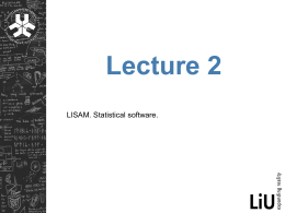 LISAM. Statistical software
