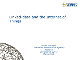 Linked-data and the Internet of Things