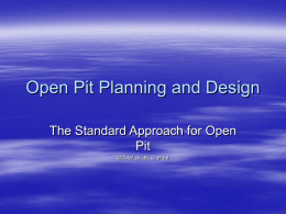 Open Pit Planning and Design - Supplemental Teaching Resources
