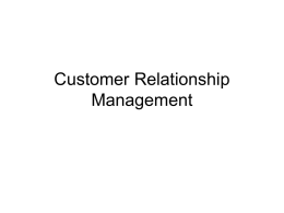 Facts about customer relations
