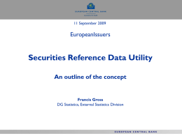 Securities Reference Data Utility