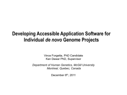 Developing Accessible Application Software for Individual