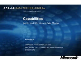 Capabilities Presentation presented to Microsoft 08.17.05