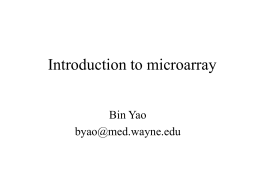 Introduction to microarry