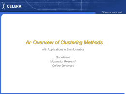 An Overview of Clustering Methods