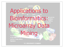 DM18: Microarray Data Mining