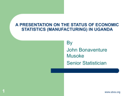 A presentation on the status of economic statistics