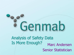 Analysis of Safety Data