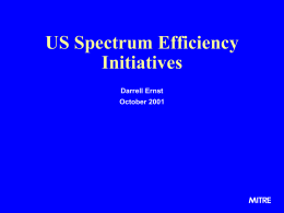 DOT&E Spectrum Efficiency Initiatives