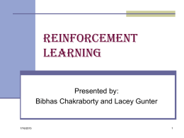 A Short Trip to Reinforcement Learning