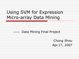Using SVM for Expression Micro