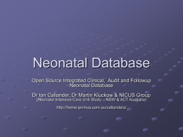 New NICUS Database