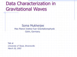 Gravitational Waves – a data analysis perspective