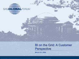 BI on the Grid: A Customer Perspective