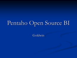 Pentaho Open Source BI - Bci news Blog | Just another