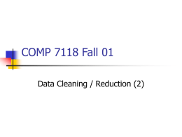 COMP 7118 Fall 01