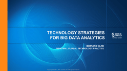 Technology Strategies for Big Data Analytics