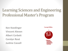 Towards the Design of a Learning Sciences Master’s Program