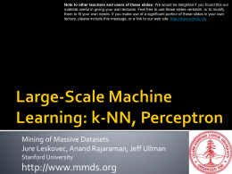 Large-Scale Machine Learning: k