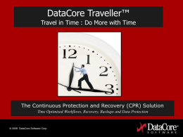 DataCore Traveller- Travel in Time: Do More with Time