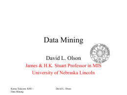 DATA MINING - University of Nebraska–Lincoln